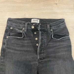 Agolde High-Rise Charcoal Jeans
